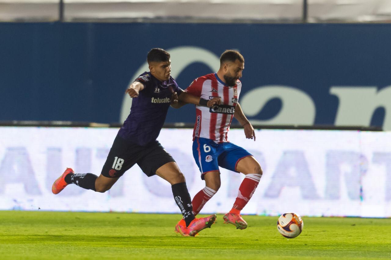 Empate sin goles entre San Luis y Toluca